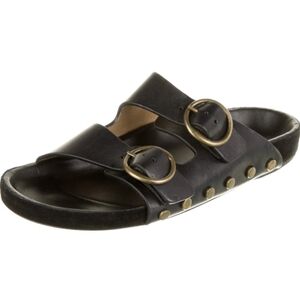Isabel Marant Leather Slides Black with bronze studs Size 38
